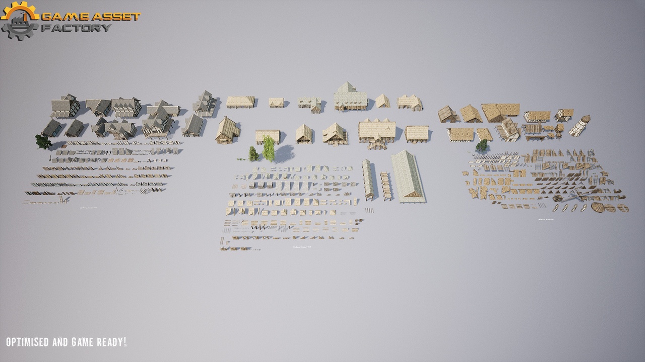 Media 1 for listing Medieval Village Modular Buildings Pack