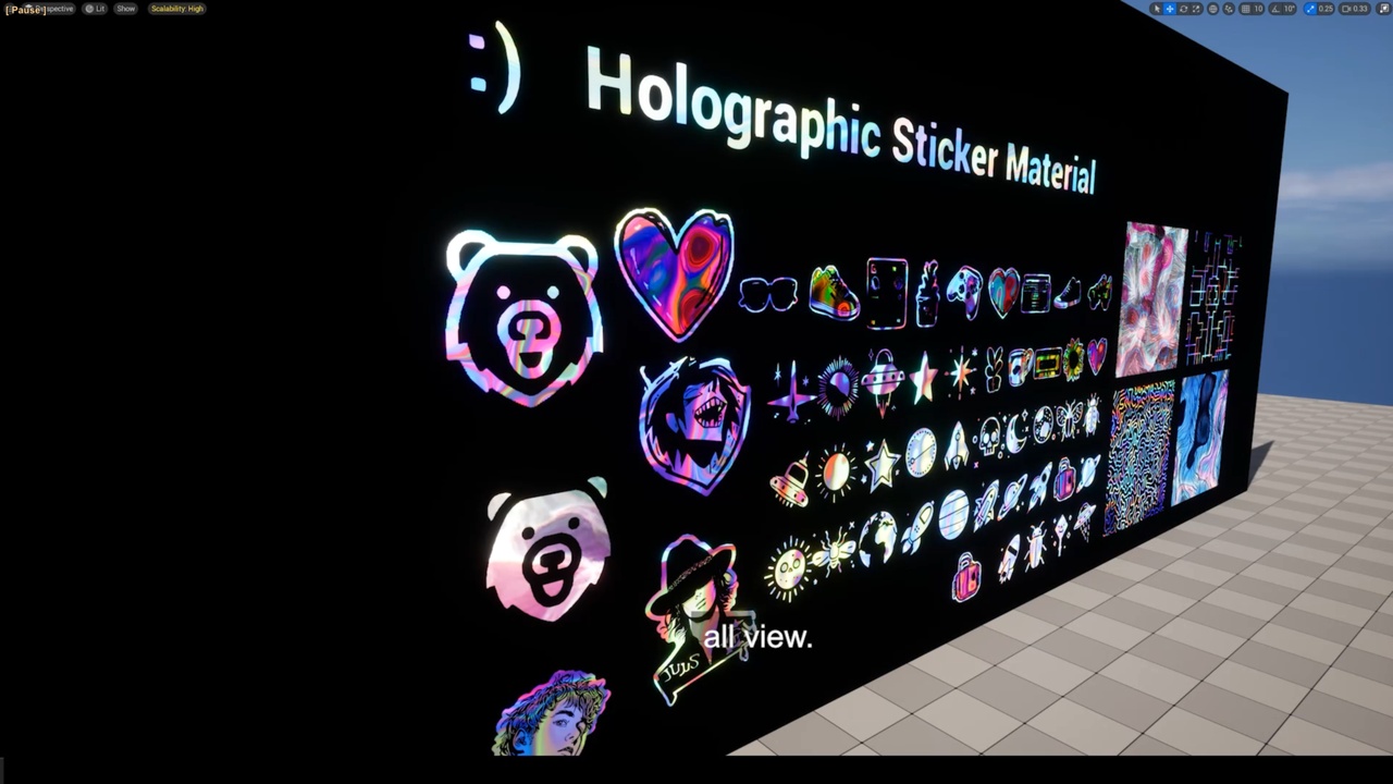 Media 1 for listing Holographic sticker Material
