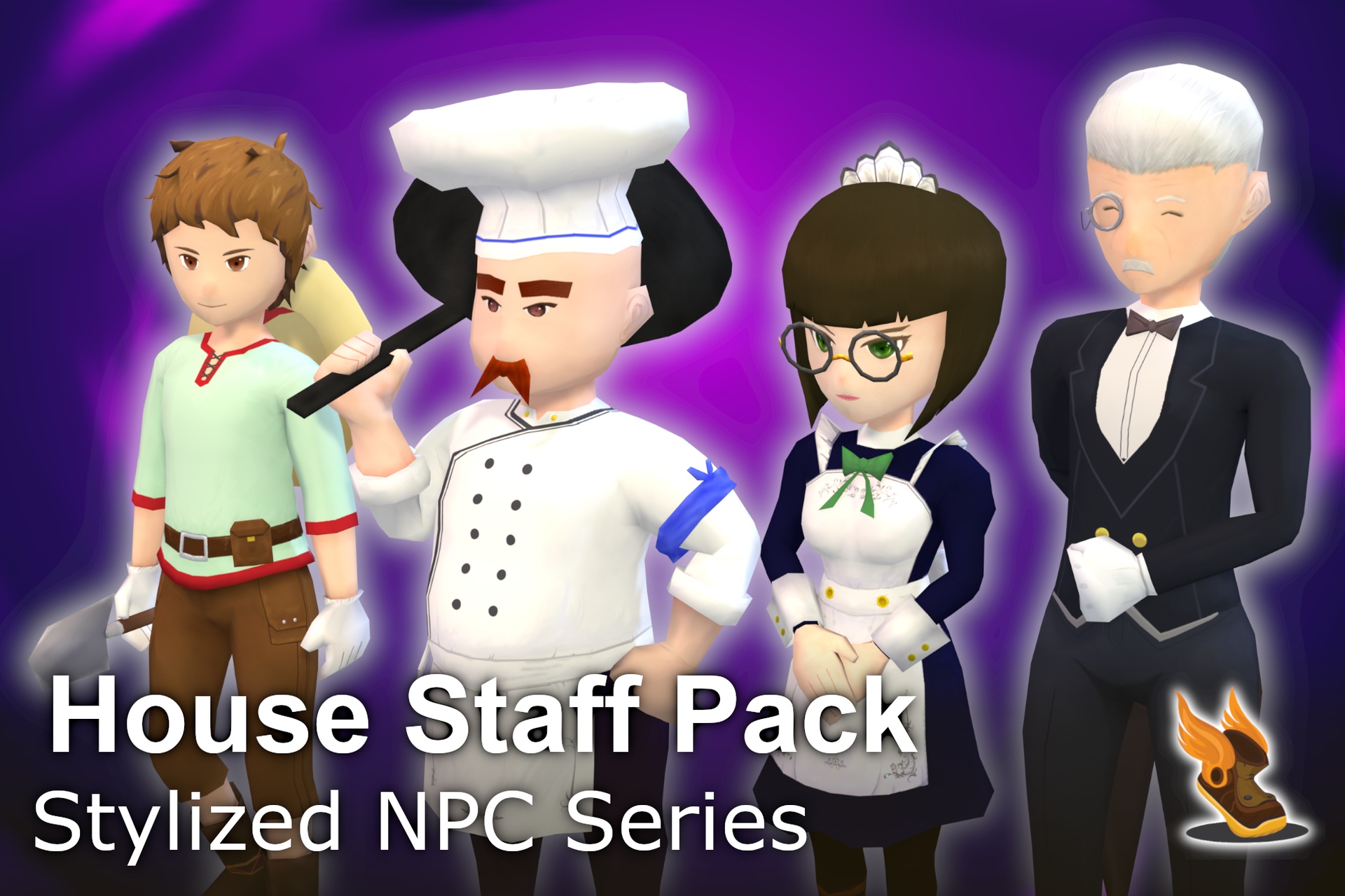 Media 1 for listing Stylized NPC - House Staff Pack
