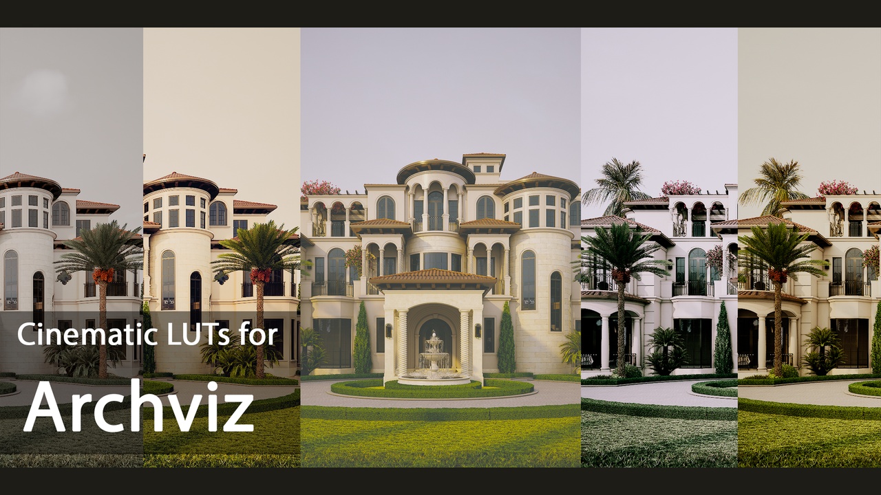 Media 1 for listing 50 Cinematic LUTs for Archviz