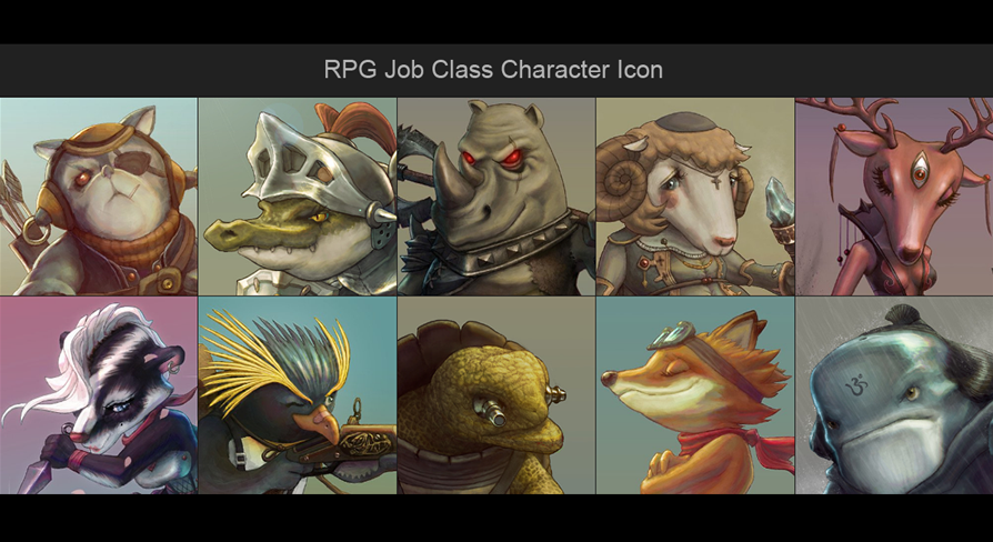 RPG Job Class Character Icon (Animal) | Fab