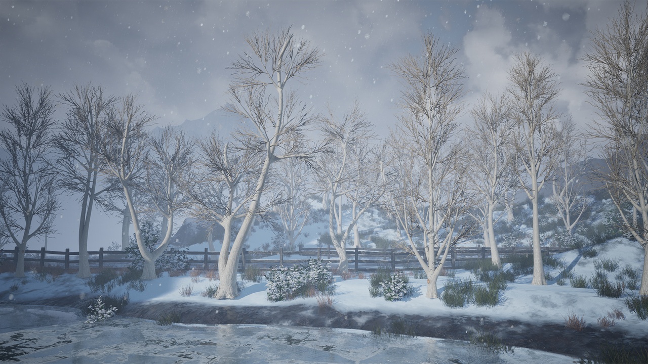Media 1 for listing Realistic Mid Poly Winter Trees 32P