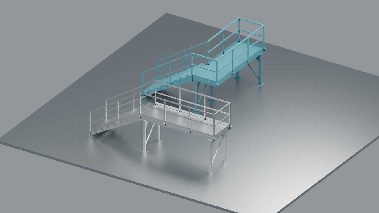 Media 1 for listing Industrial Maintenance Platform - Modular Catwalk & Stairs