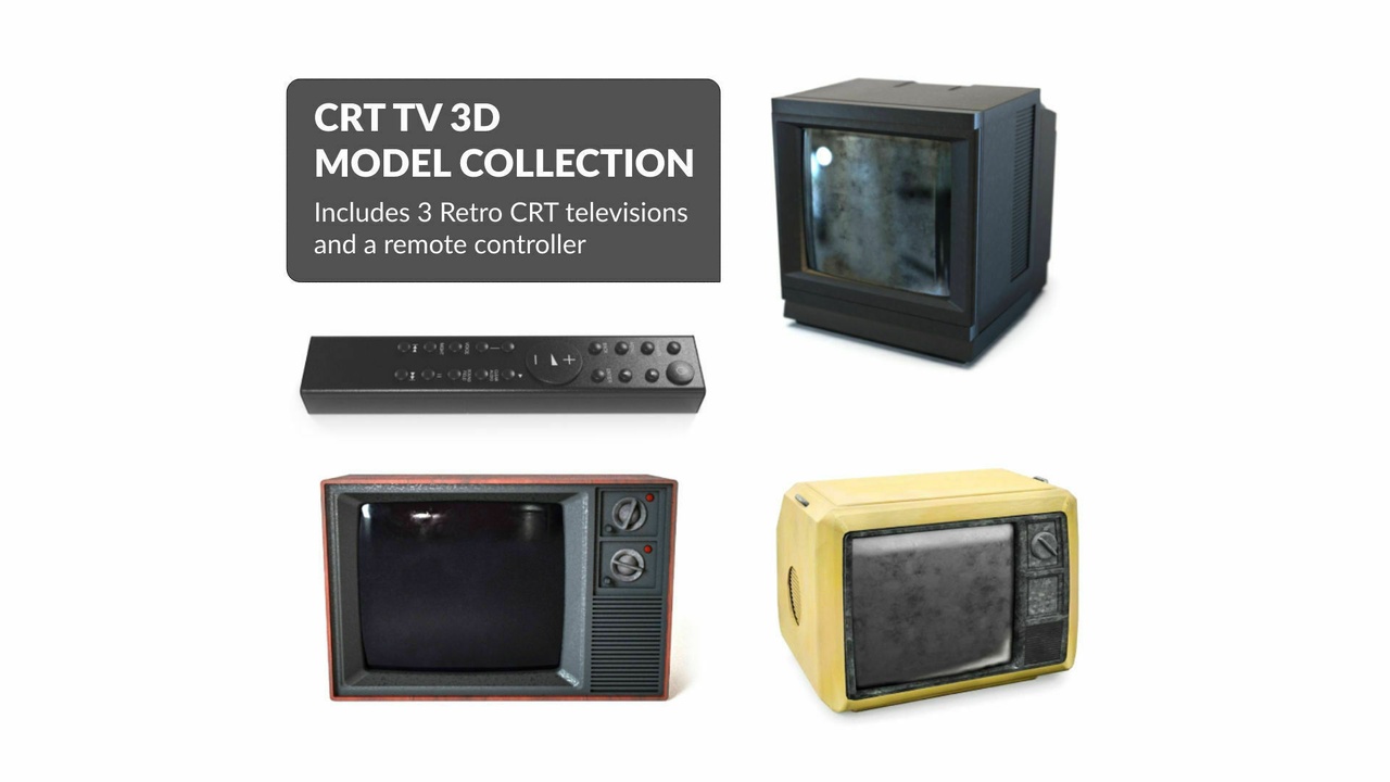 Media 1 for listing CRT TV 3D Model Collection