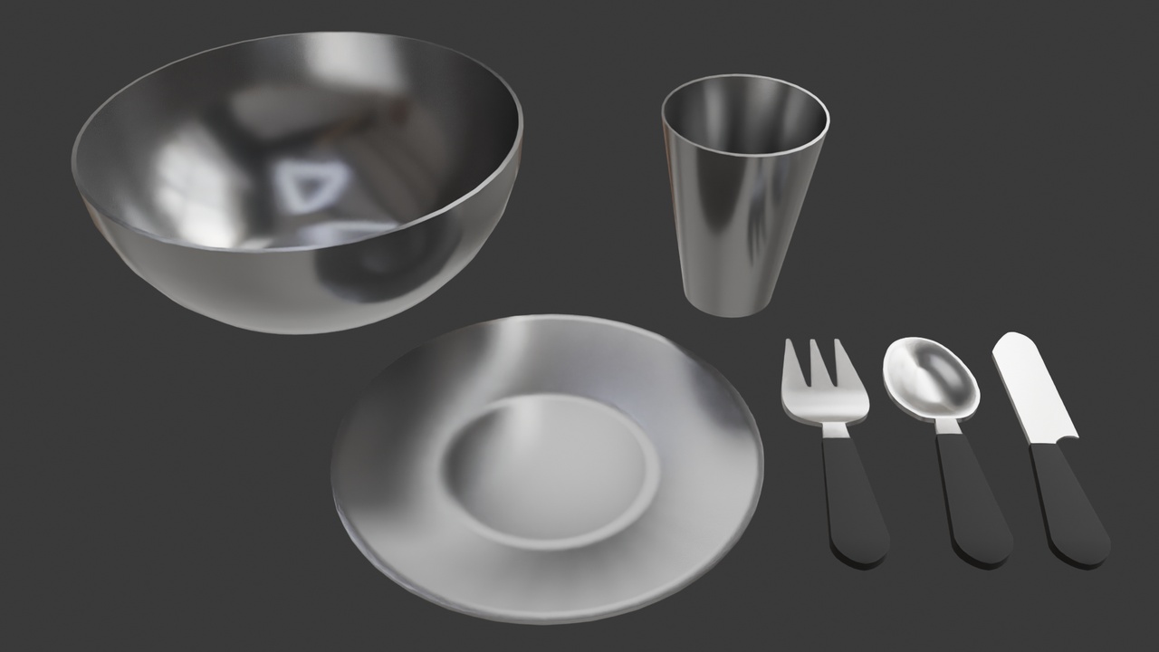 Media 1 for listing Simple metal tableware