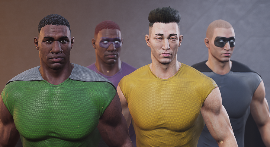 Superhero Constructor Male Skin Pack 1 | Fab