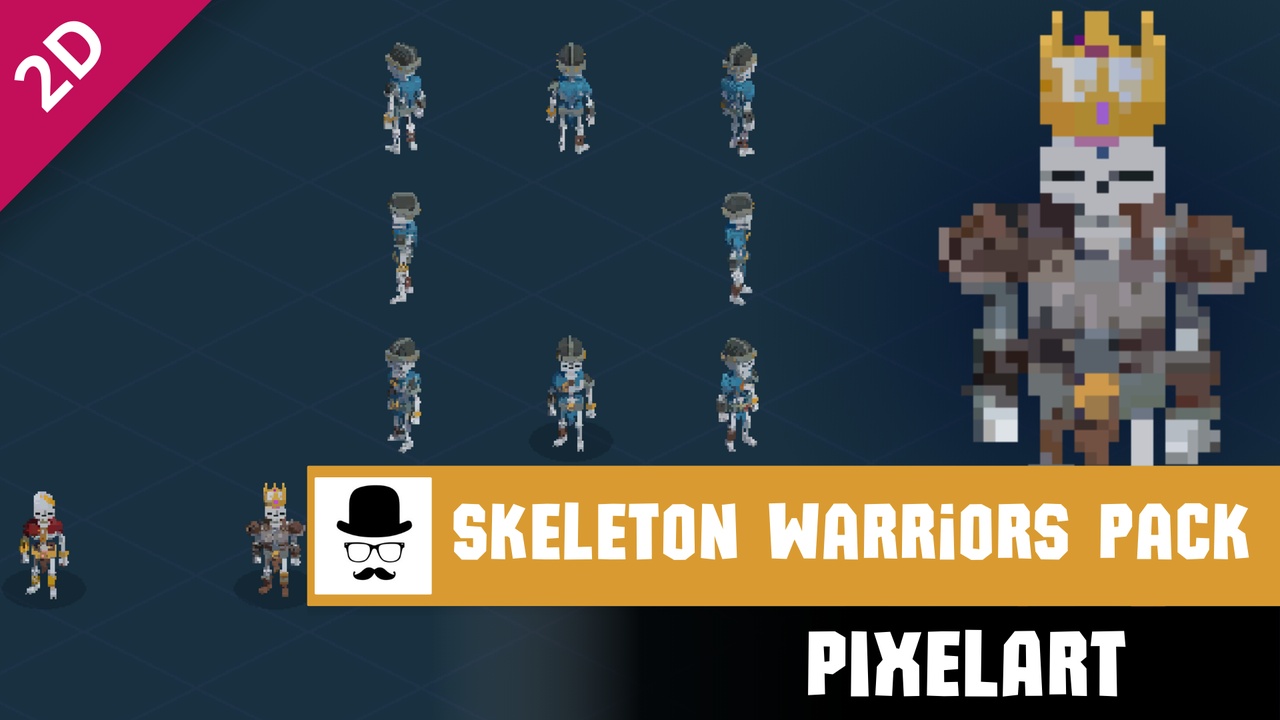 Media 1 for listing Skeleton Warriors Pack - PixelArt