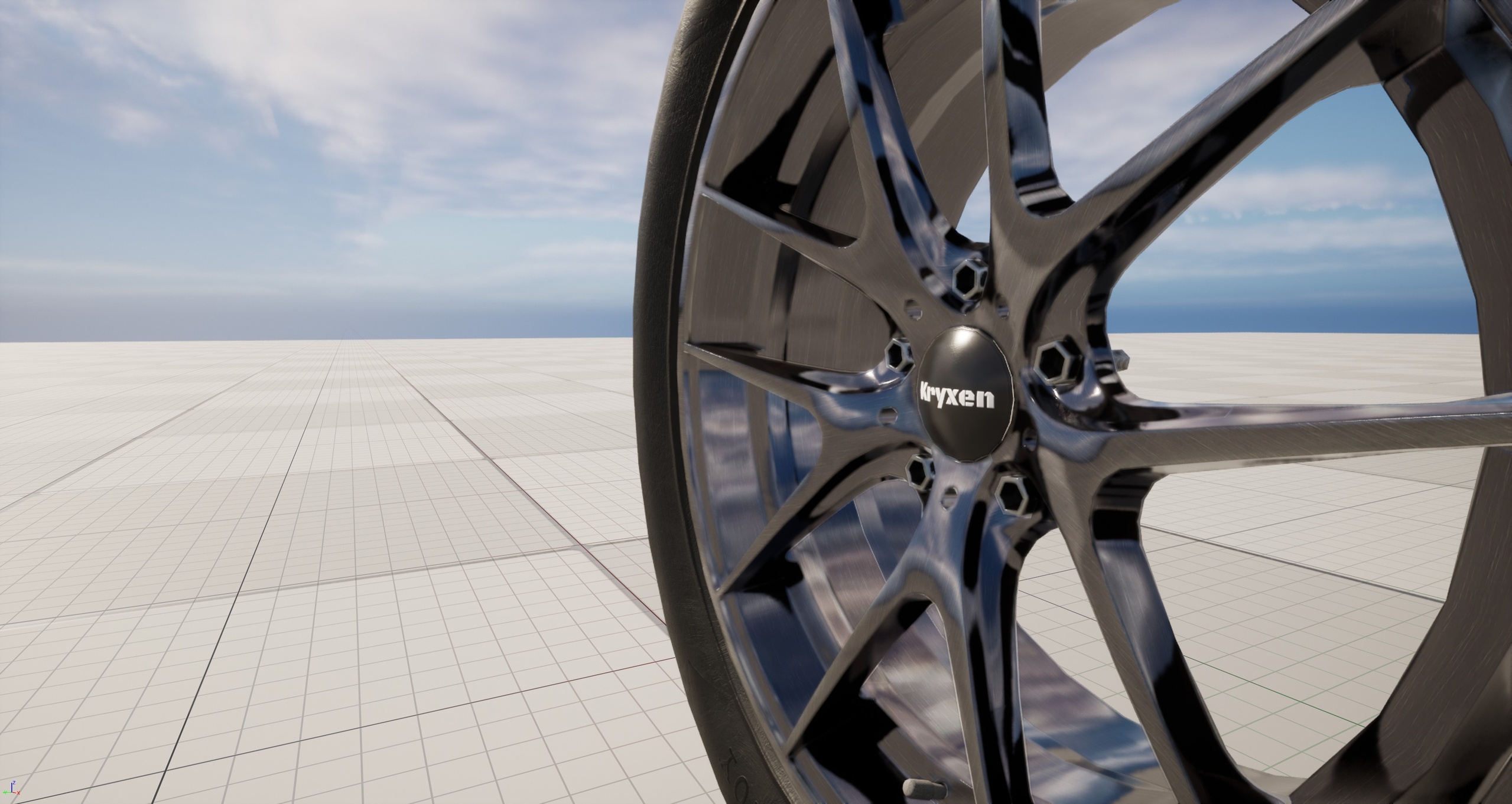 Media 1 for listing Kryxen Wheel V1 - Dark_Chrome - Game Ready (UE5 & Unity)