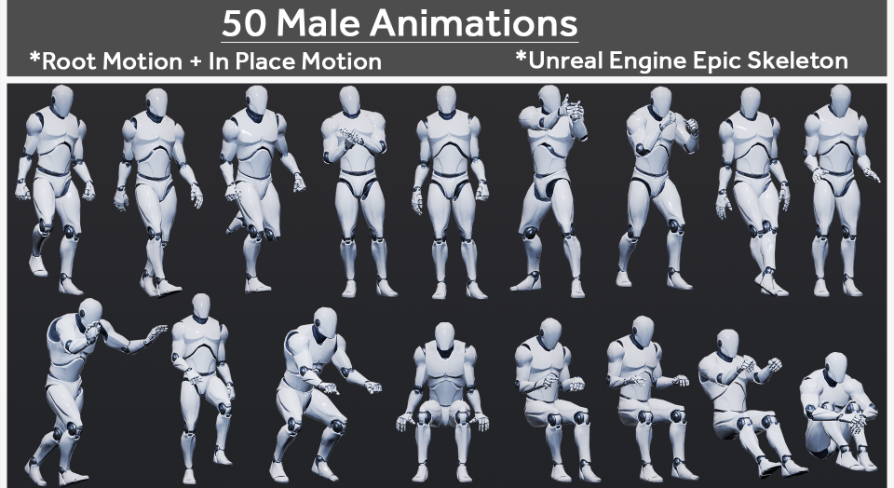 50 Male Animations | Fab
