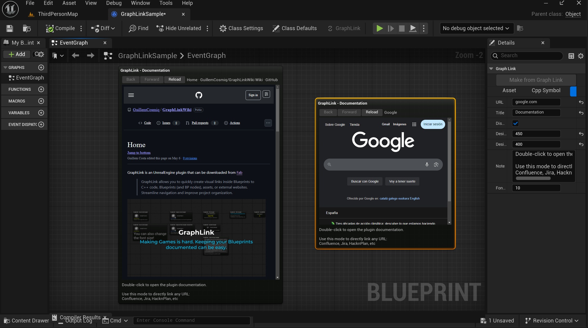Media 1 for listing GraphLink Nodes – Embed Websites, Link Blueprints, and more