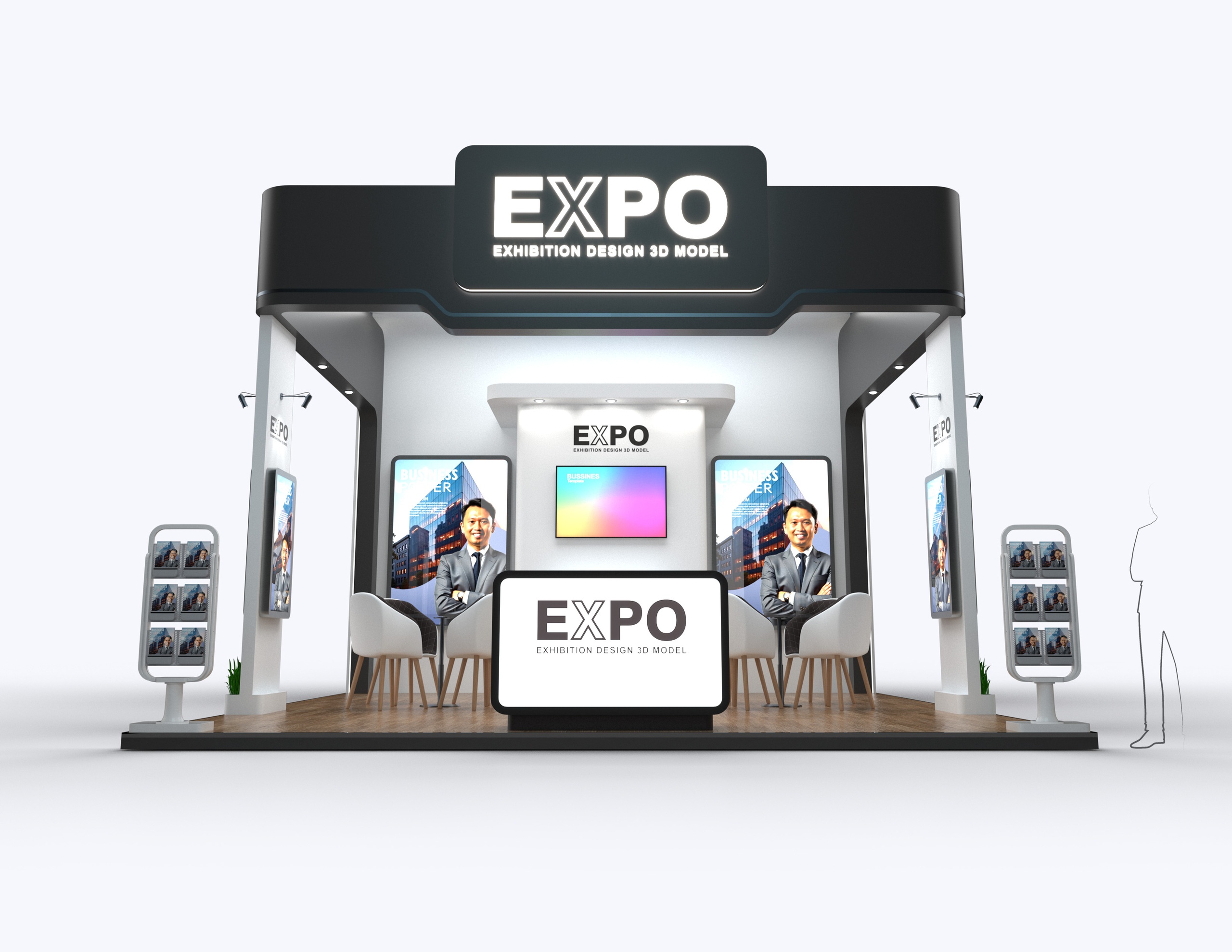 商品 Exhibition Stand 36 Sqm Minimalist 的媒体 1