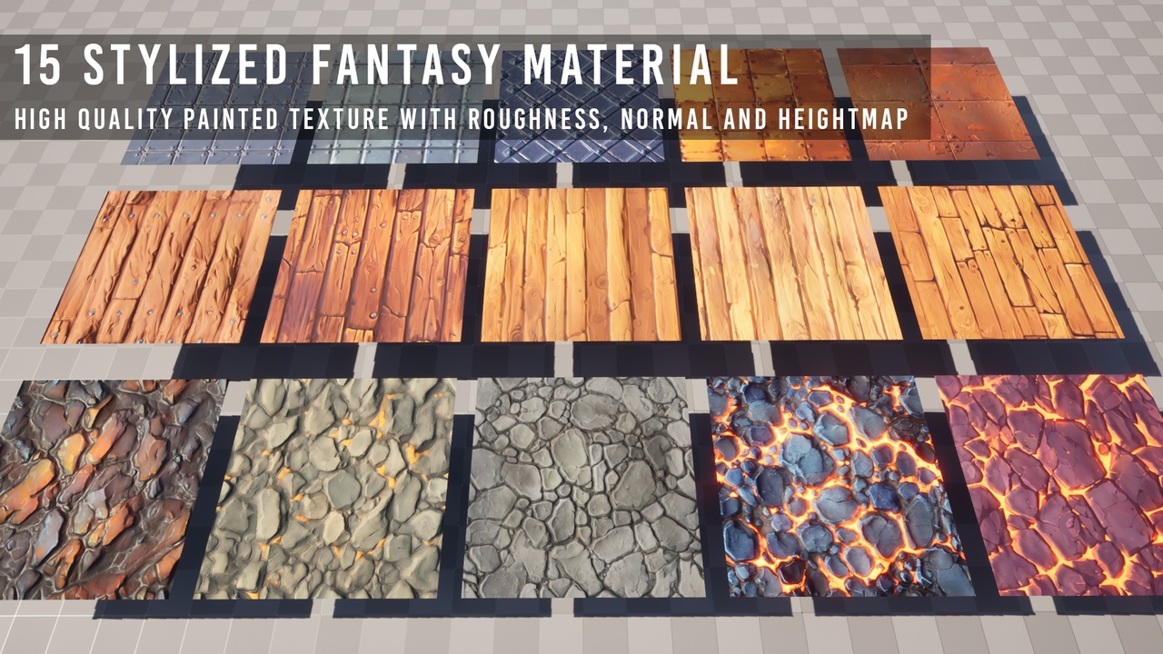 Media 1 for listing Stylized Fantasy Material Pack 001