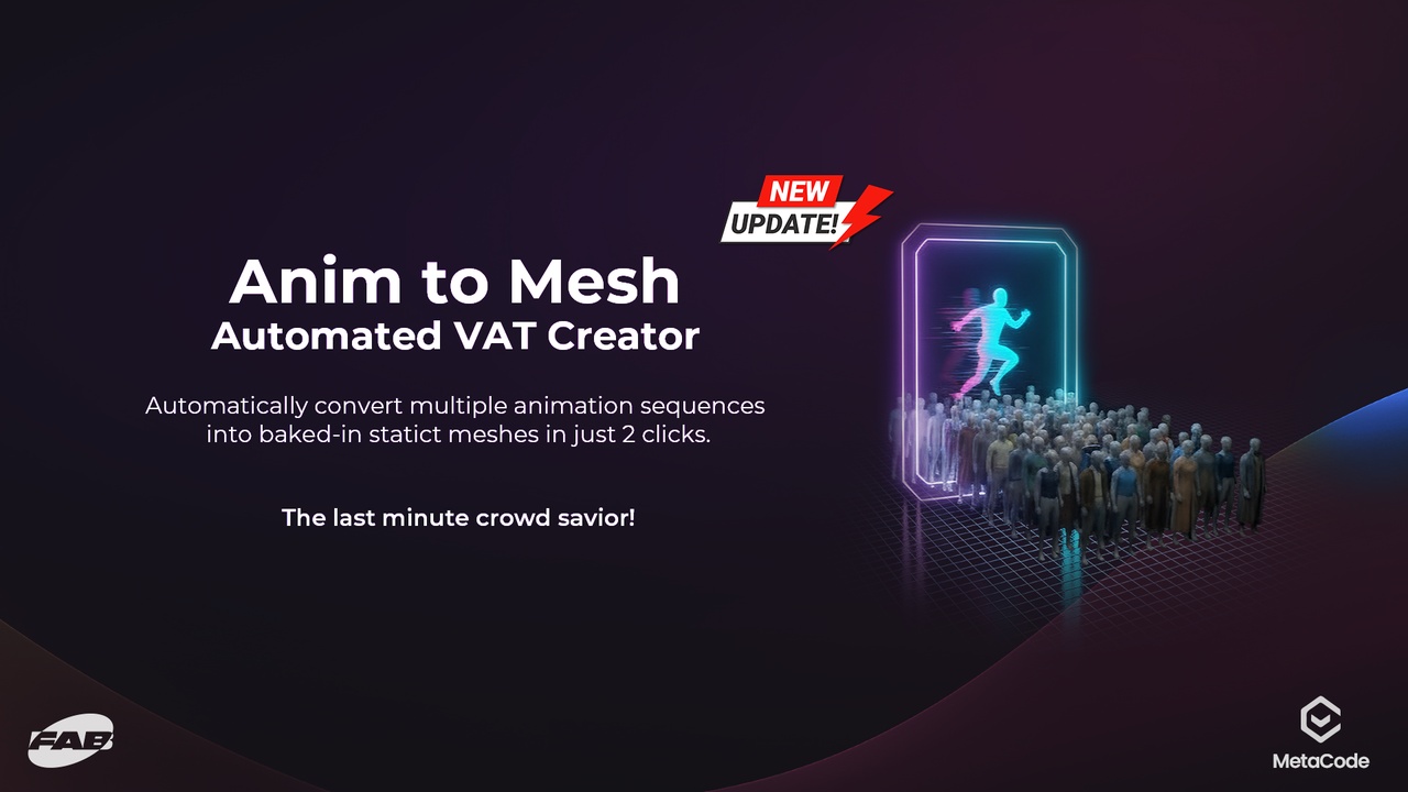 Media 1 for listing AnimToMesh 2.0 - Automated VAT Creator