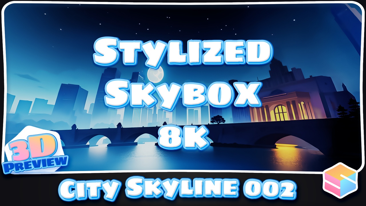 8k Stylized City Skyline Skybox 002 제품 등록을 위한 미디어 1개