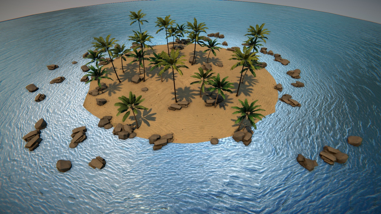 Media 1 for listing Realistic Beachfront Nature Island 1 Asset Package