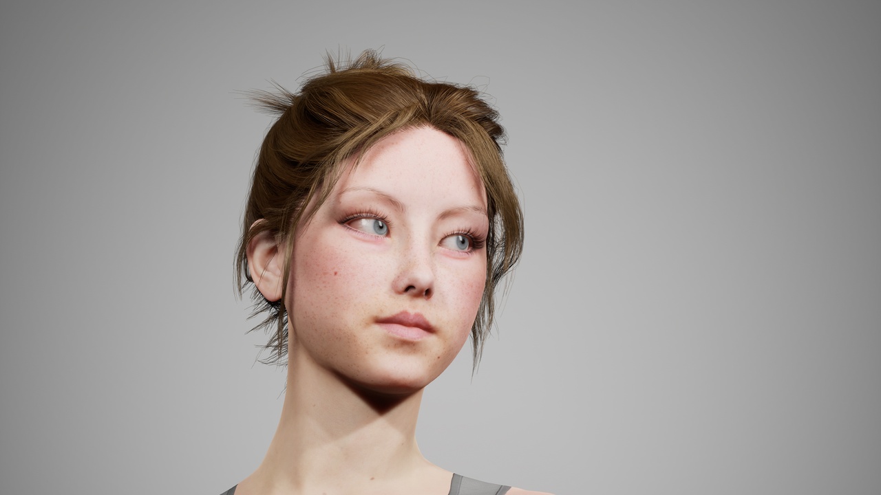 Media 1 for listing MetaHair 231- Groom hair for Metahumans - With low lowpoly version