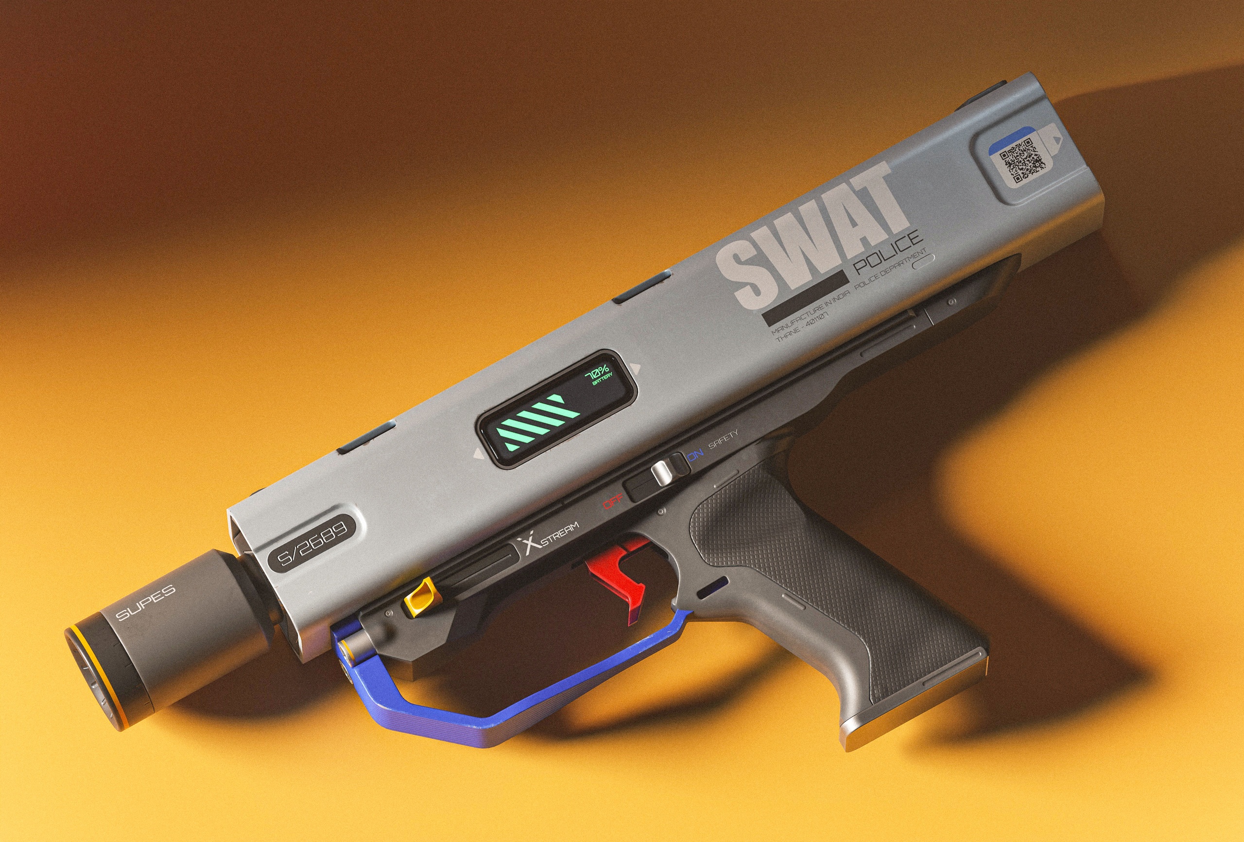 Media 1 for listing Sci-fi Swat Pistol PBR