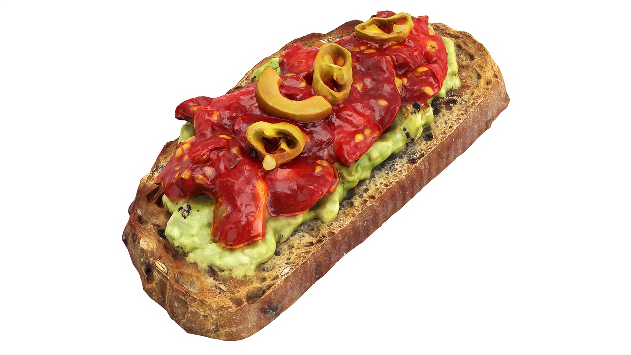 Multimedia 1 dla listy Bruschetta stuffed with avocado chopped tomatoes and pepper