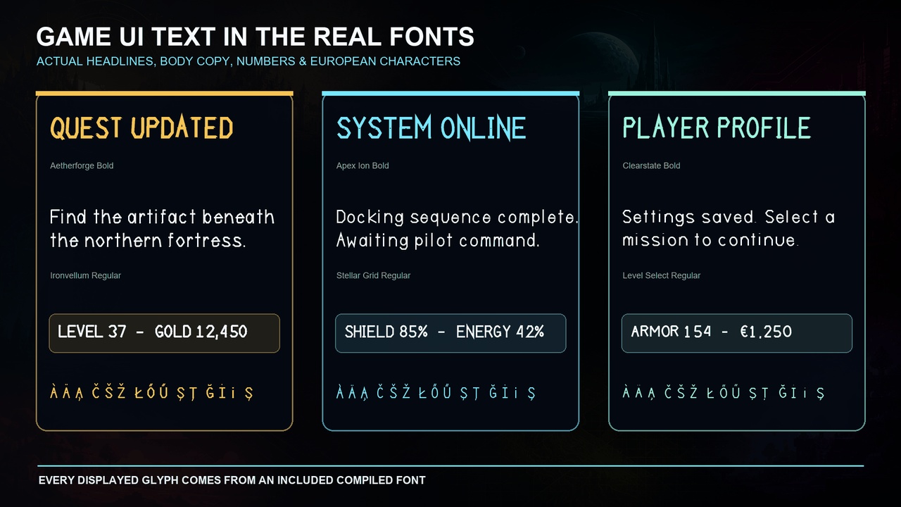 Media 1 for listing Ultimate 100 Game Fonts