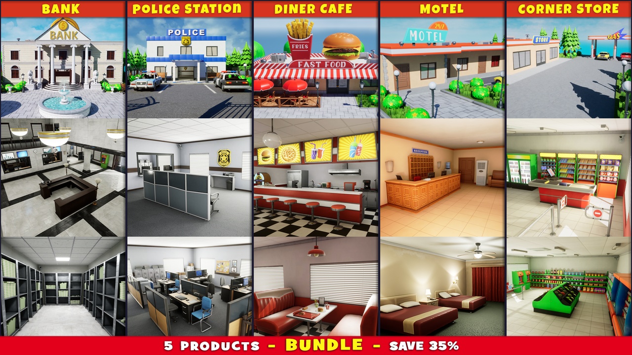 Media 1 for listing Stylized Environments Bundle 1