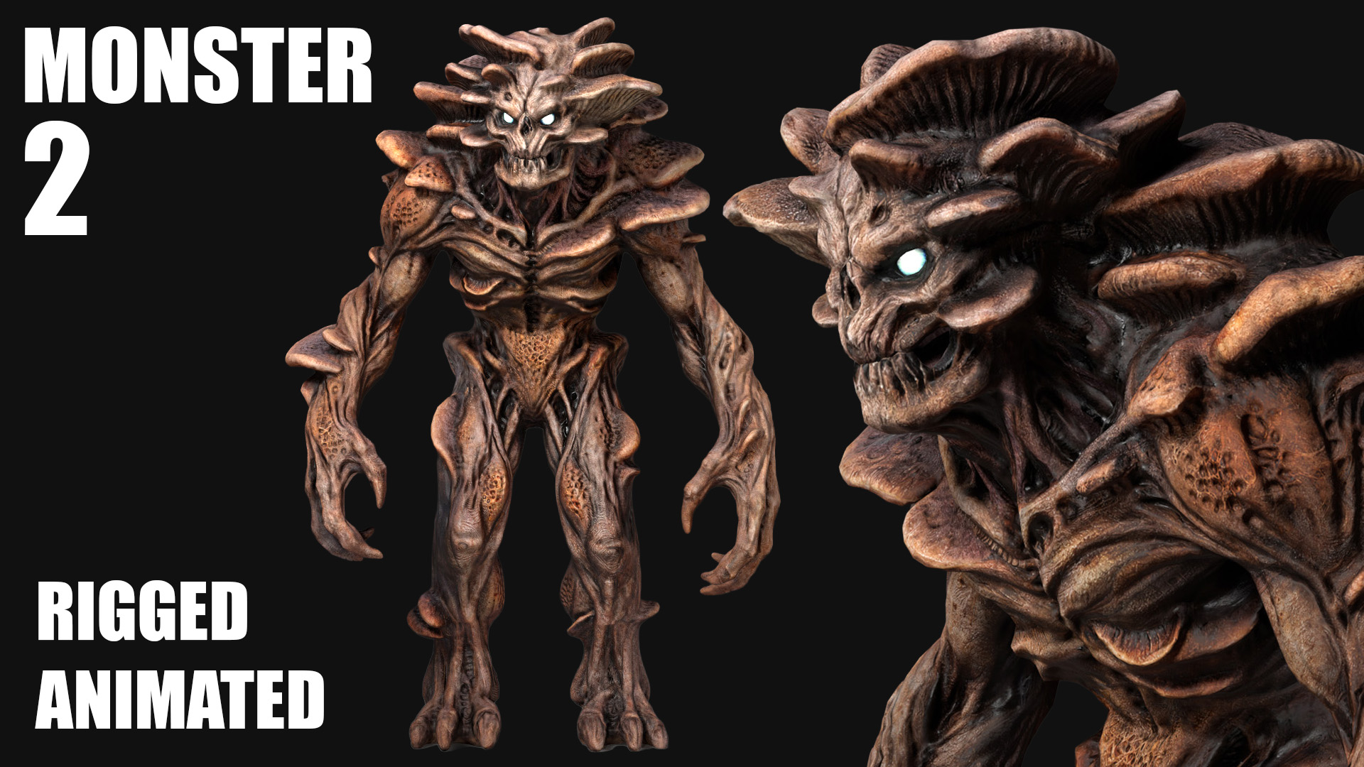 Monster 3D Model 2 - Rigged - Animated - Epic Skeleton | Fab
