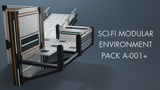 Low Poly Sci-Fi Modular Environment Pack A-001+ | Fab
