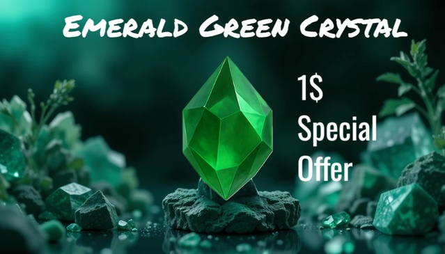 Emerald Green Crystal High-Detail Stylized Gem - 3D Model — Cobalt Game Assets