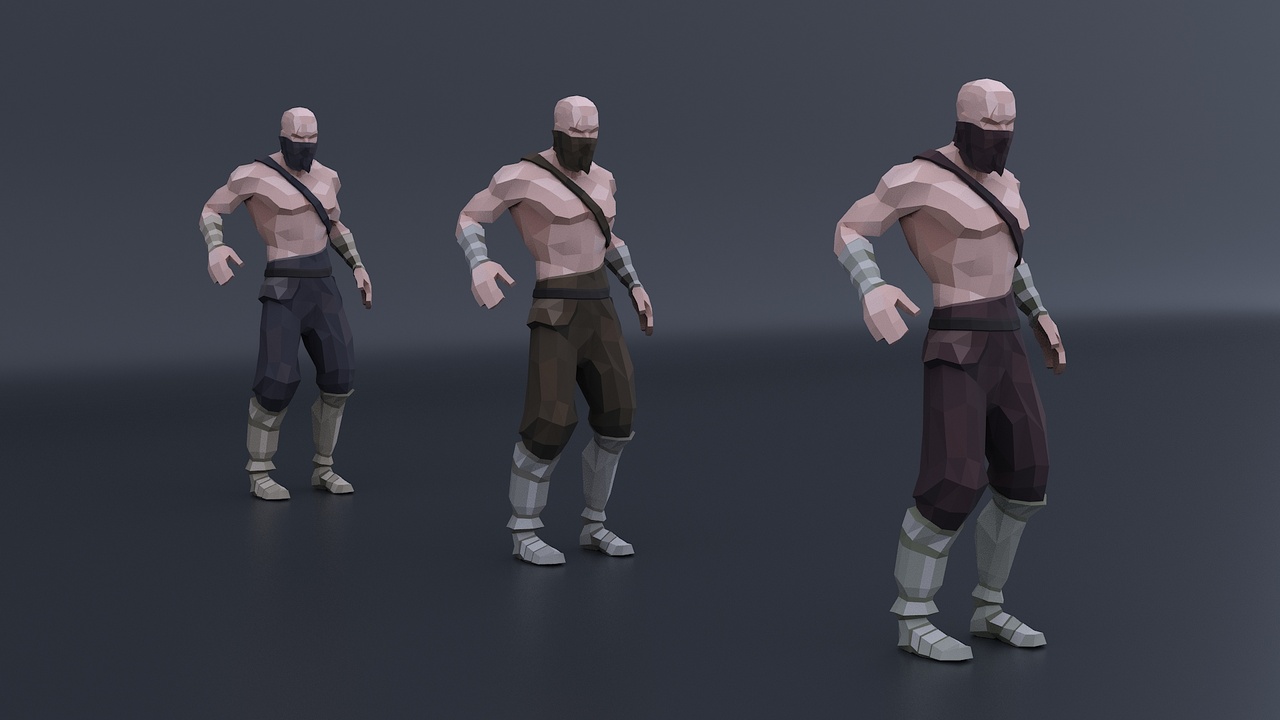 Media 1 for listing Poly-Art Bandit Medieval Fantasy Character