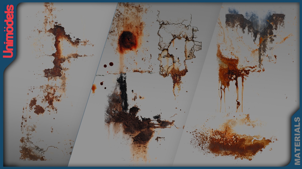 Rust Pattern Decal Rust stains Vol. 2 - 100% Decals - | Fab