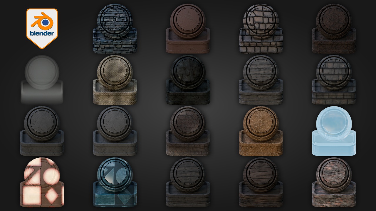 Media 1 for listing Stylized Spooky Tudor Material Pack for Blender 5 Cycles