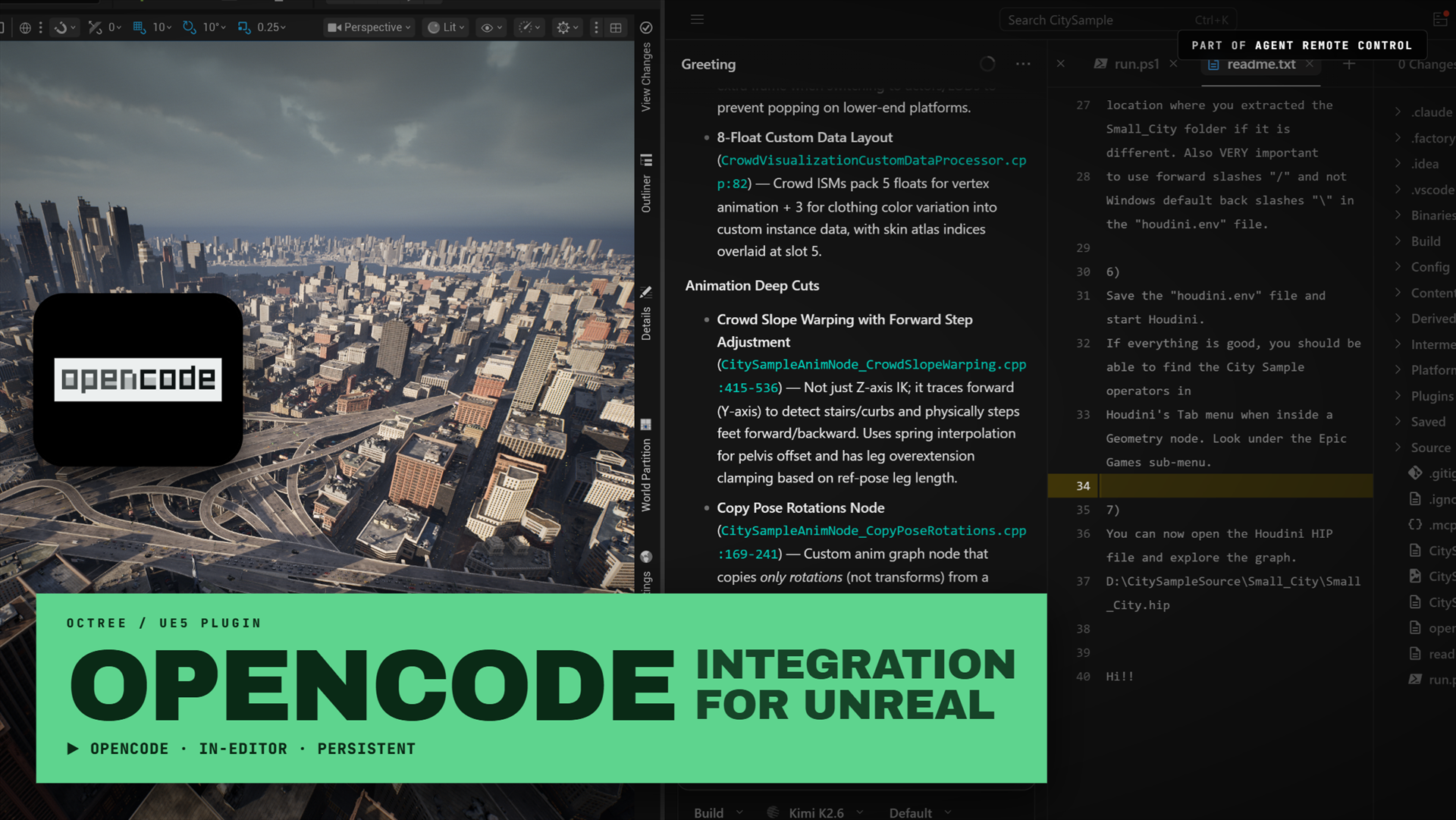 OpenCode Integration for Unreal | Fab