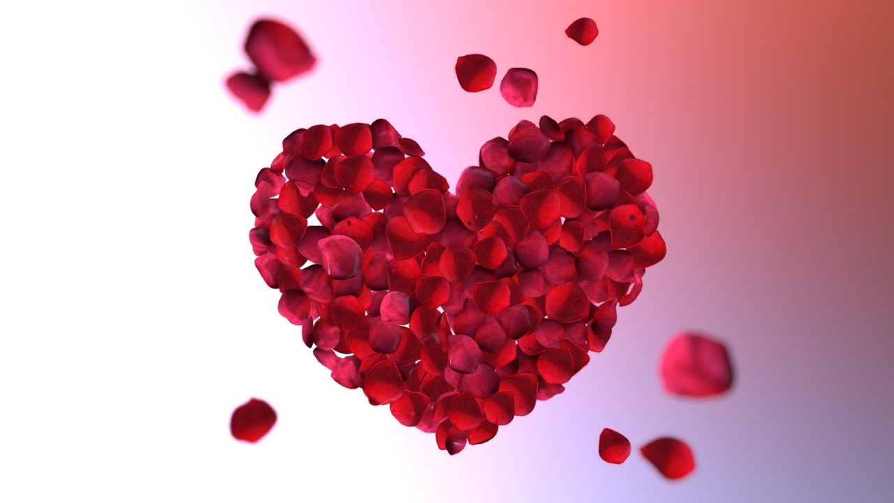 Media 1 for listing HEART ROSE PETAL
