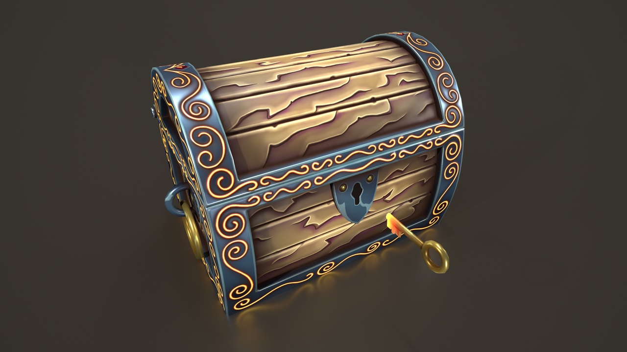 Media 1 for listing Stylized Animated Enchanted Chest