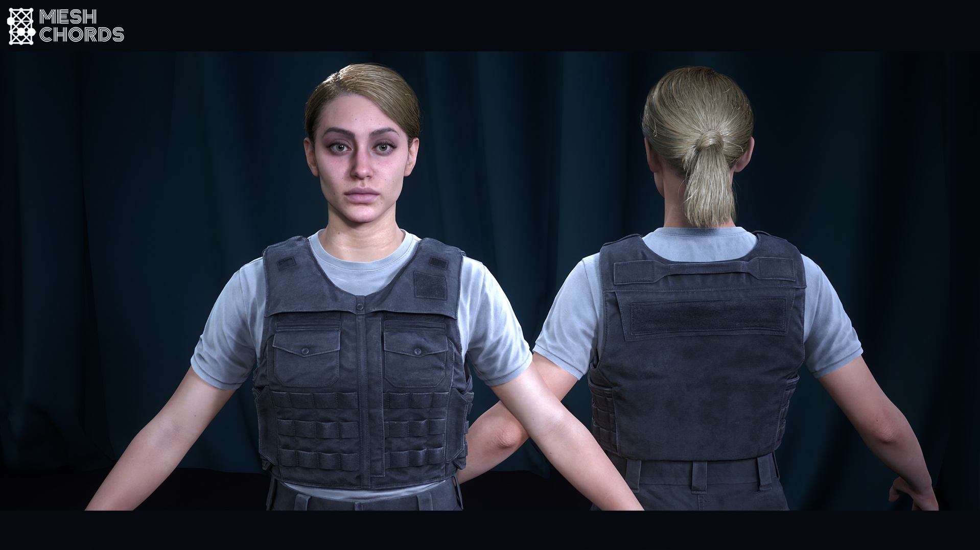 Media 1 for listing Police Vest - Metahuman