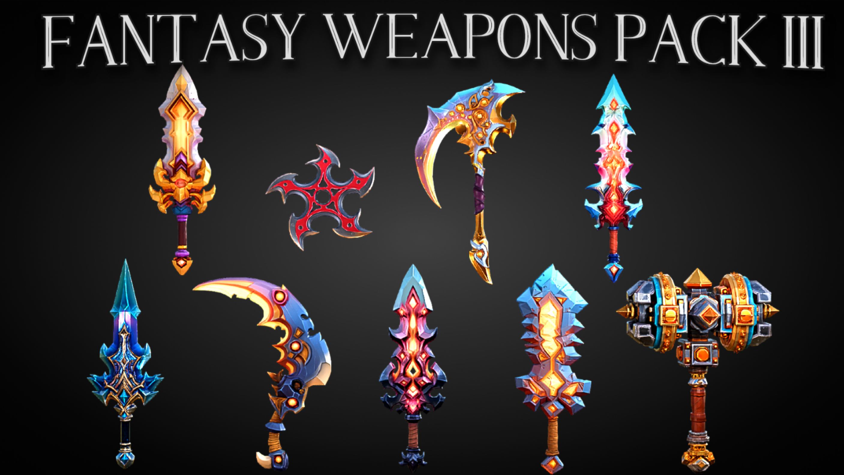 Stylized Fantasy Weapons Pack 3 | Fab