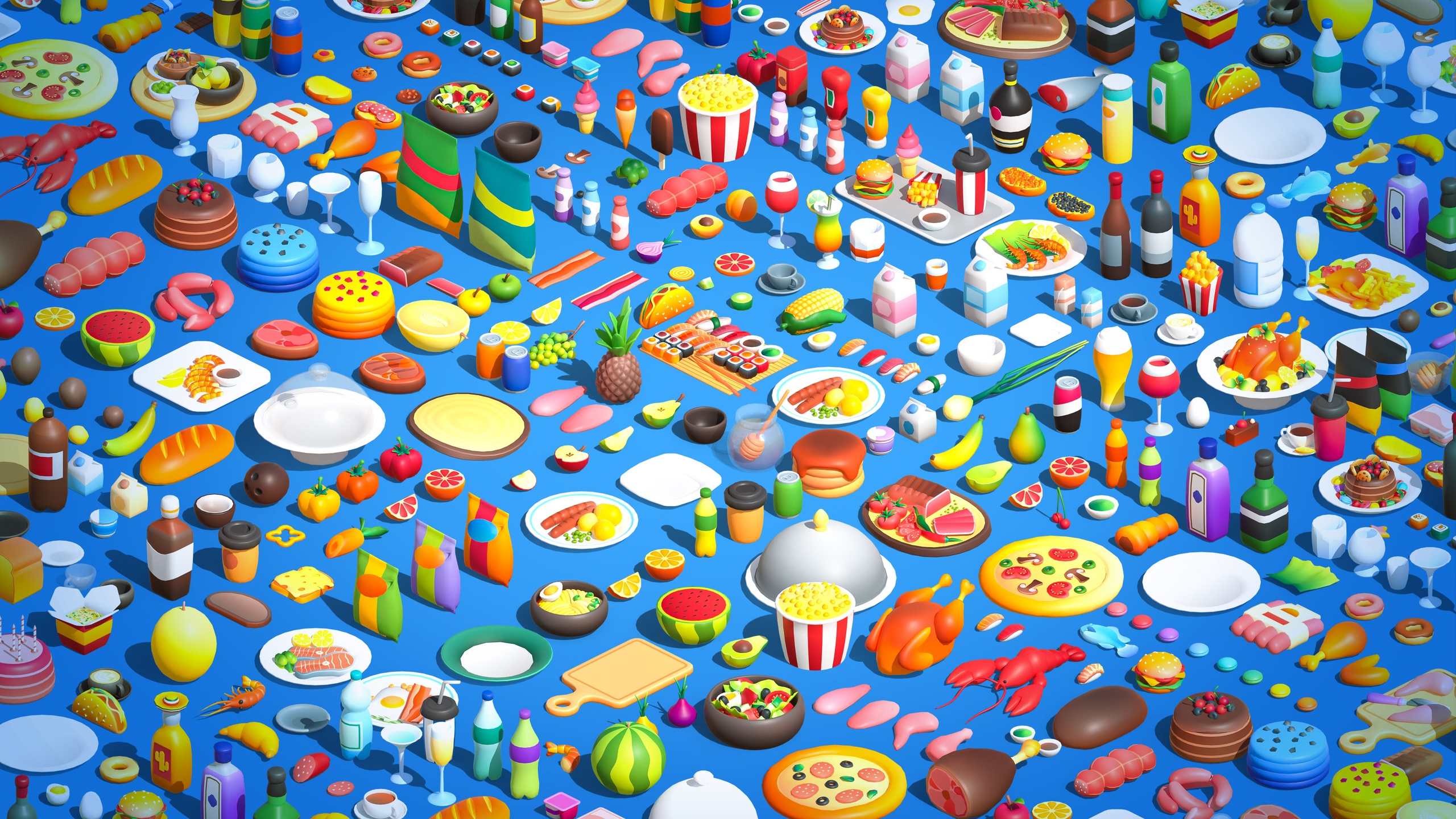 Media 1 for listing Food - Low Poly 3D Models