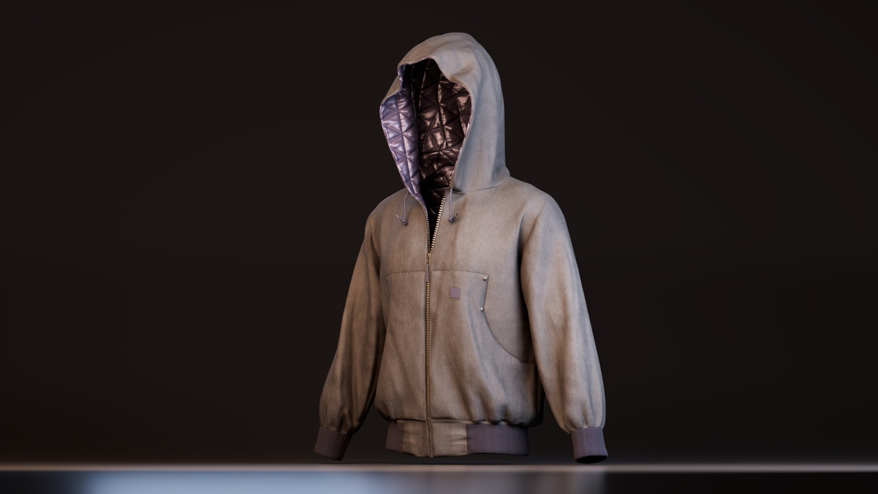 Media 1 for listing Realistic Puffer Hooded Jacket