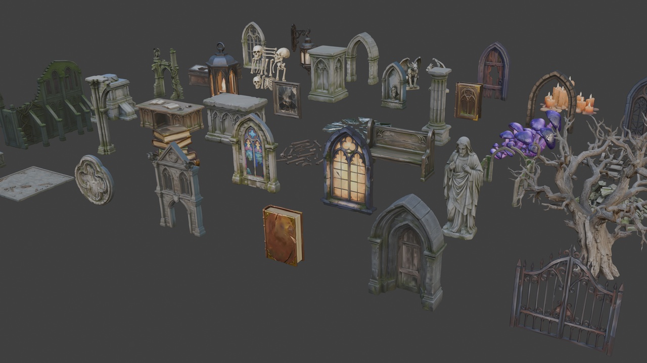 Media 1 for listing Horror Game Environment Set 1🪦