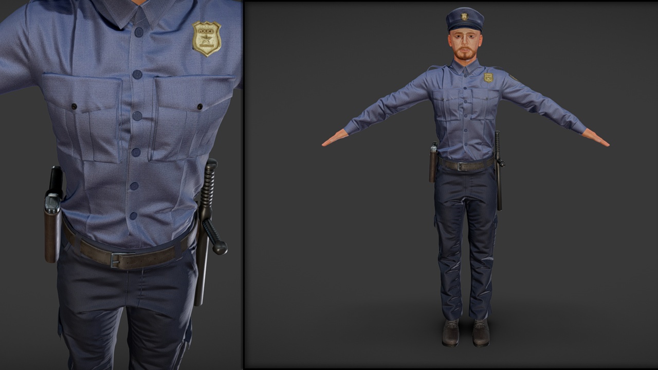 Media 1 for listing Police Officer | Rigged Character Model