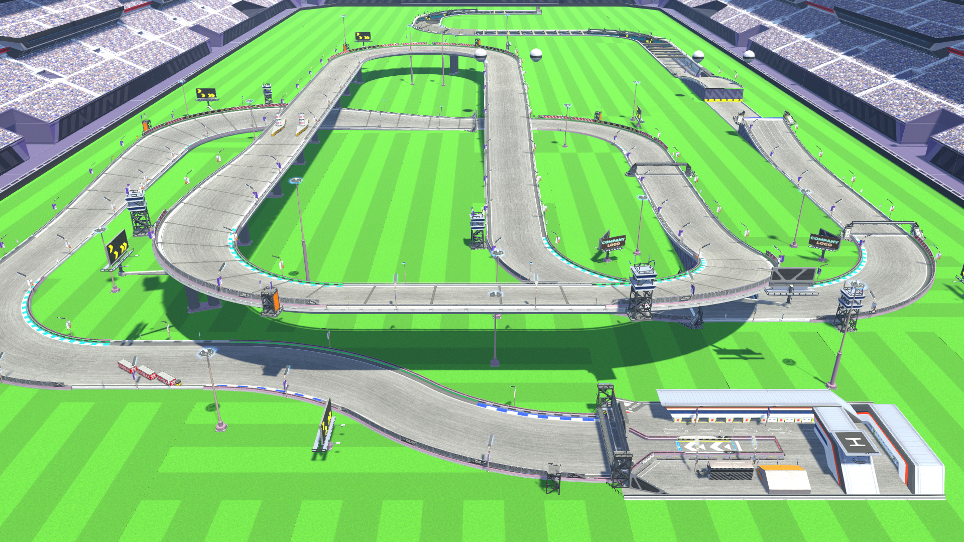 Factory Tracks Racing Modular Tracks - Racing Tracks - 3D Road Pack | Fab