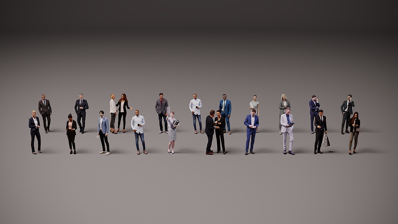 Media 1 for listing Collection of office workers x 20