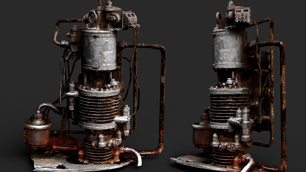 Media 1 for listing generator bunker ww2 rusty machinery wreck PBR photogrammetry
