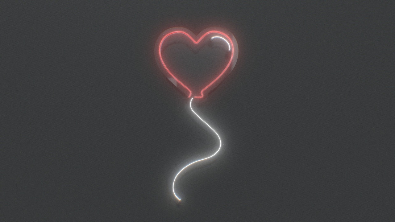Media 1 for listing Heart Balloon - Neon Sign