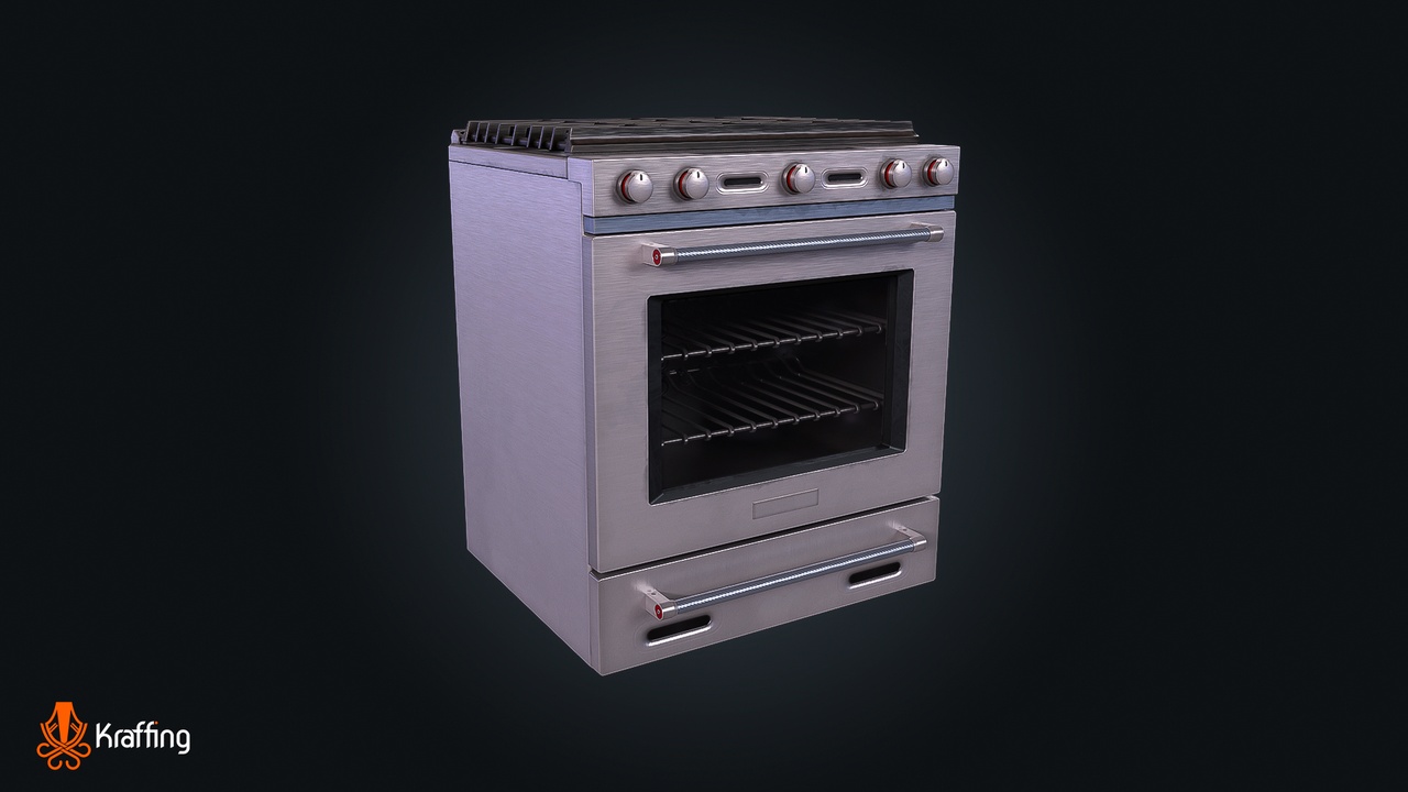 Multimedia 1 dla listy Stove V2 – Kitchen Appliance – Game Ready PBR