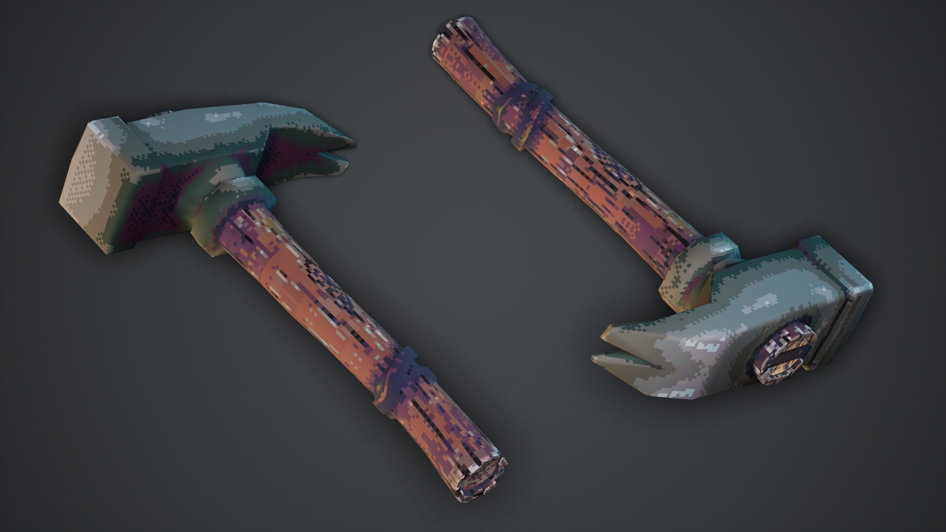 Media 1 for listing Medieval Basic Tools: Construction Hammer - Retro / PS1 Style