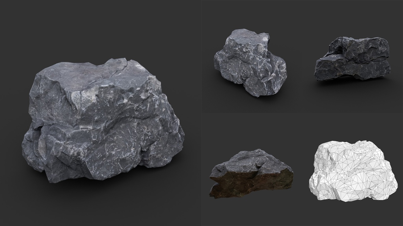 Media 1 for listing Gray Sharp Rock 220803 Photogrammetry