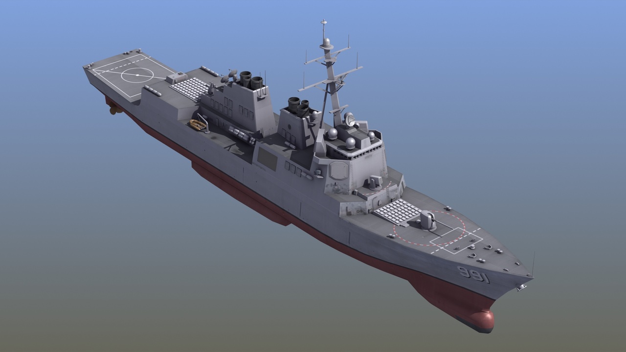 Media 1 for listing ROKS Sejong The Great Class Destroyer DDG-991 LD1 Game Ready 3D Model