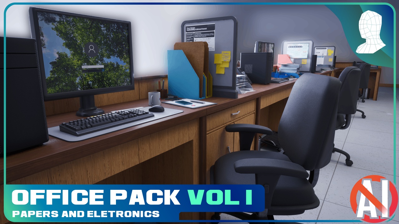 Media 1 for listing Office Pack - VOL 1 - PBR Game Ready