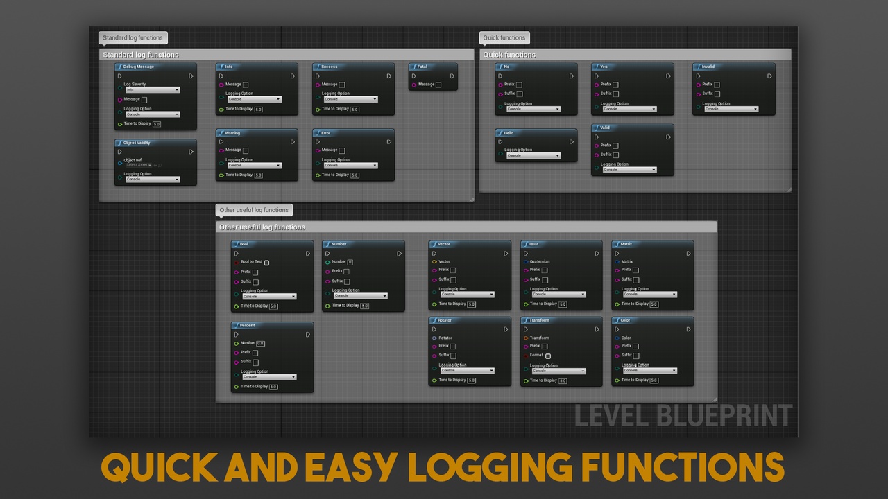Debug Logging Library (For C++ and Blueprints)