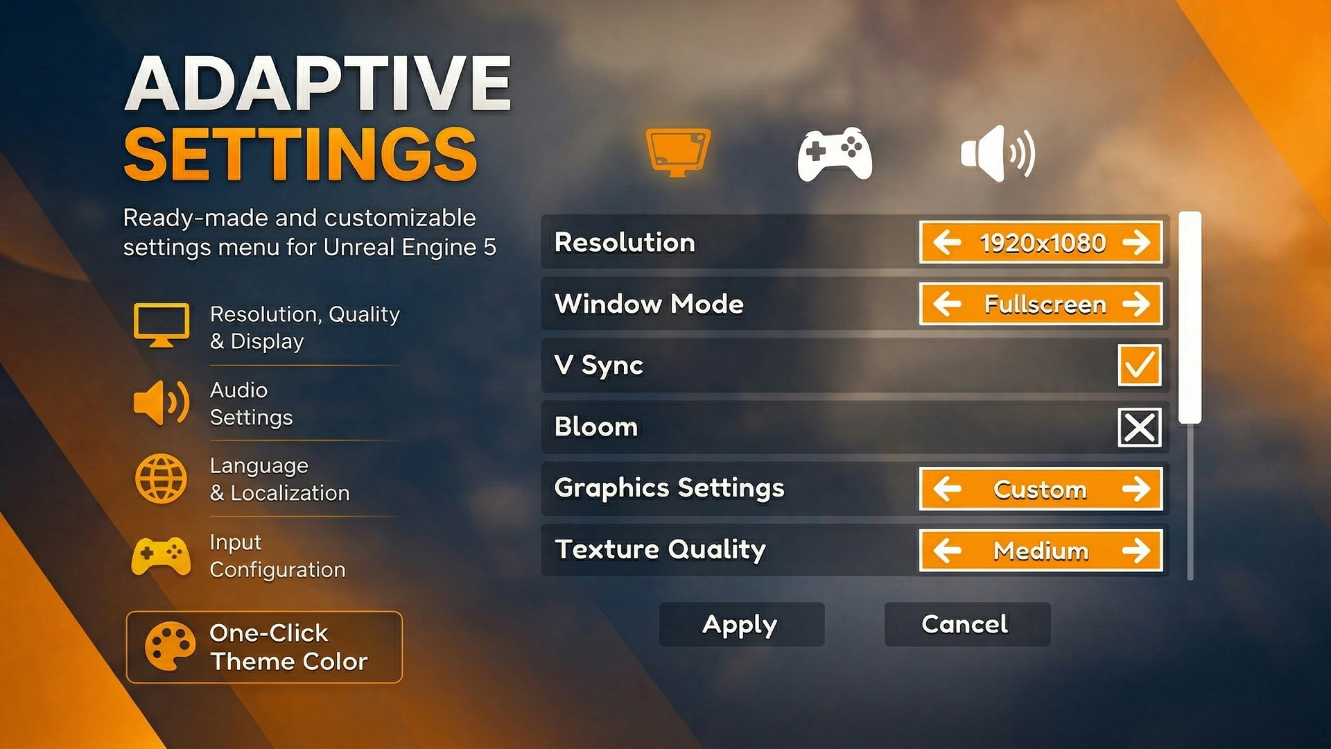 Adaptive Settings Menu | Fab
